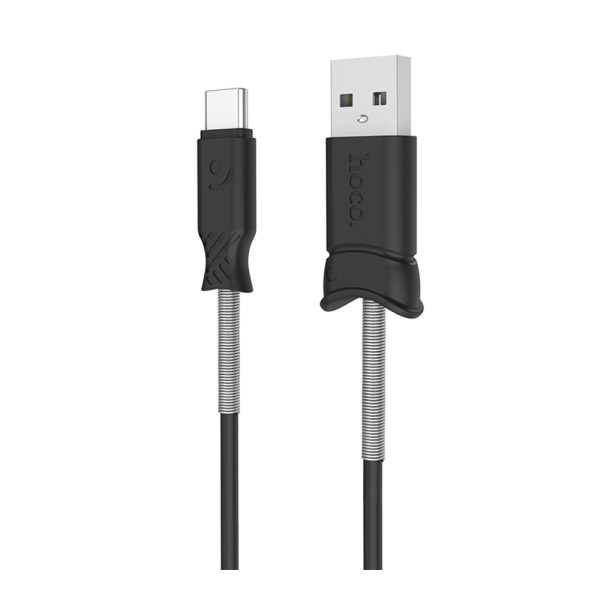 Кабель HOCO X24 USB Type-C cable, 1м, TPE, 2.4A, чёрный